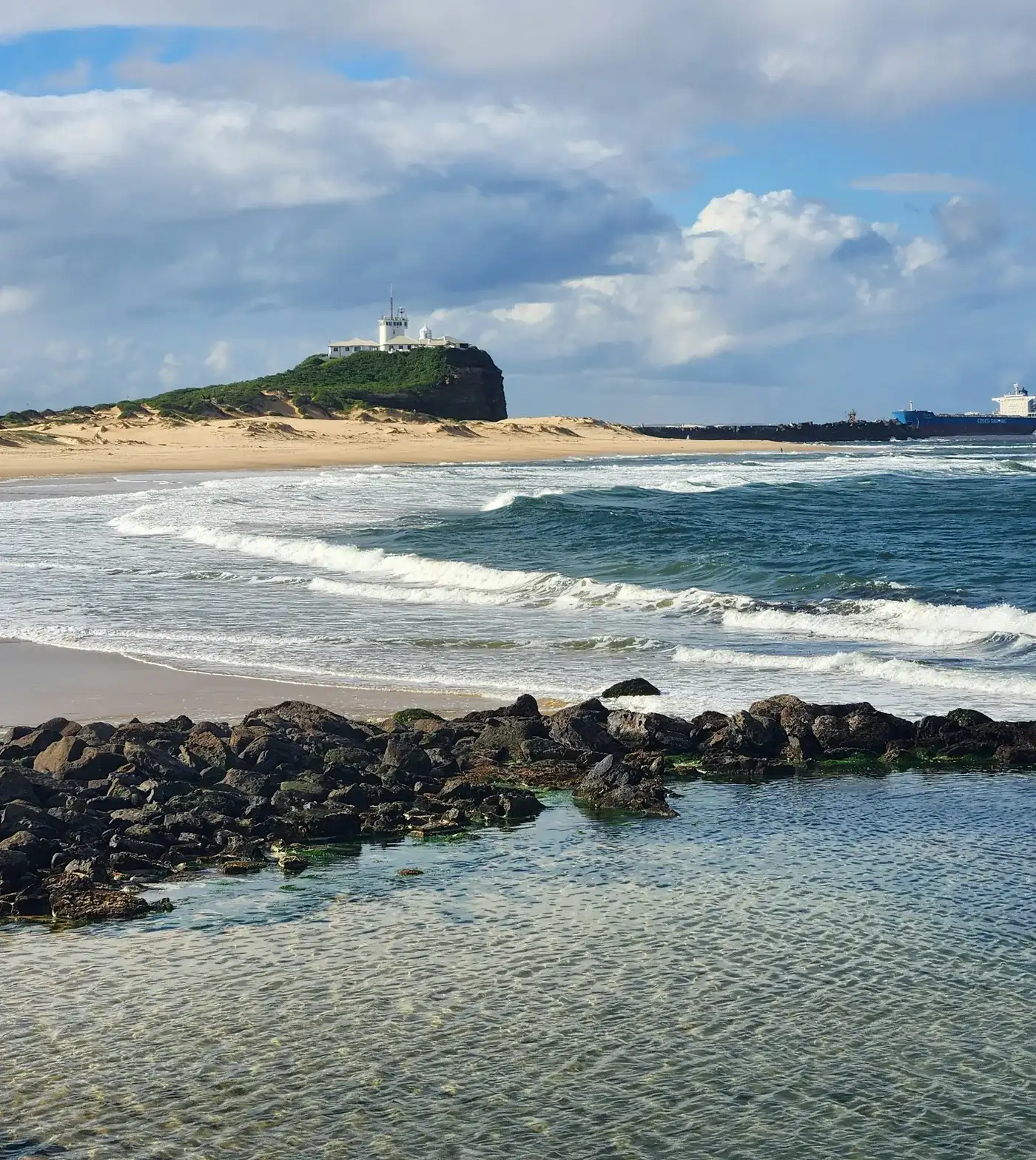 Nobbys Head lighthouse at Newcastle